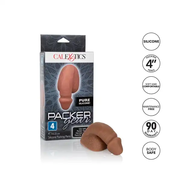 Calexotics - Packer Gear Brown. Paker/wypełniacz o realistycznym kształcie. 10,25 cm
