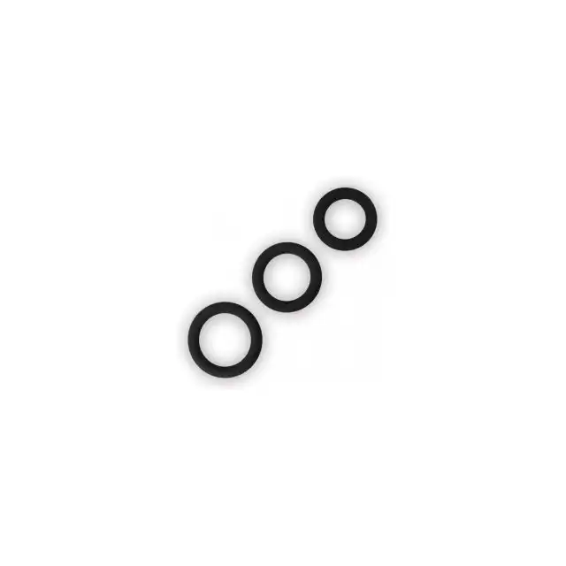Lovetoy - Power Plus Silicone Snur Ring Set. Zestaw 3 silikonowych pierścieni na penisa w kolorze czarnym 