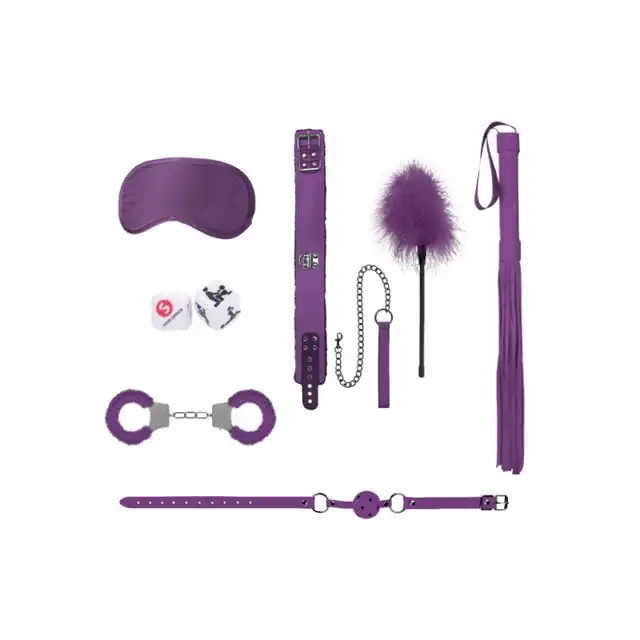 Ouch! - Introductory Bondage Kit #6 -Purple - 7-częściowy zestaw do BDSM