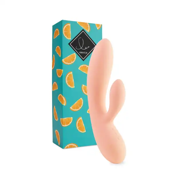 Feelztoys - Lea Rabbit Vibrator Citrus - wibrator do stymulacji punktu G i łechtaczki w ślicznym pomarańczowym kolorze