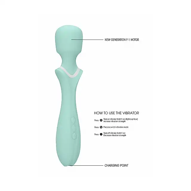Loveline - Jiggle Green - wodoodporna różdżka do masażu, która zapewni Ci dogłębne wrażenia 