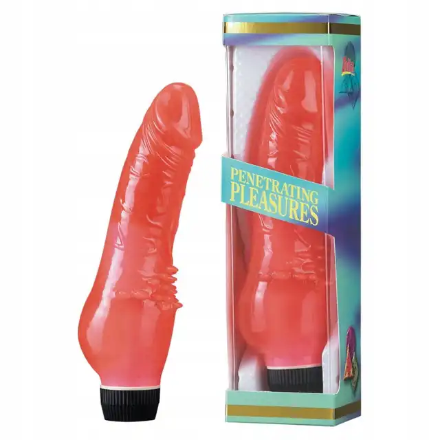 Seven Creations - Jelly Vibrator. Czerwony żelowy wibrator 20 cm 