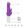 GC - Rotating Beetle Vibrator Purple. Silikonowy wibrator z 2 silniczkami, mocne doznania 
