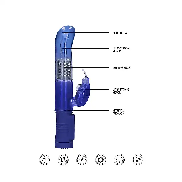 Shots Toys - Rotating Butterfly. Wibrator rotacyjny z motylkiem. Super stymulacja 