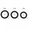 Lovetoy - Power Plus Silicone Snur Ring Set. Zestaw 3 silikonowych pierścieni na penisa w kolorze czarnym 