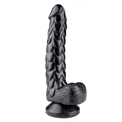 Kiotos - Monstar Echo. Dildo w kształcie penisa potwora morskiego z teksturą łusek. 24,5 cm długości