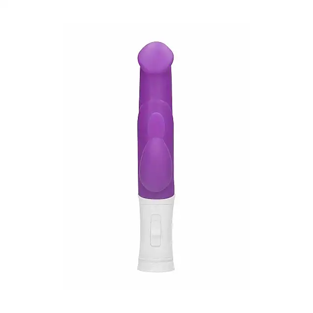 GC - Rotating Beetle Vibrator Purple. Silikonowy wibrator z 2 silniczkami, mocne doznania 