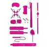 Ouch! - Intermediate Bondage Kit - Pink. Różowy wieloczęściowy zestaw  BDSM dla średniozaawansowanych 