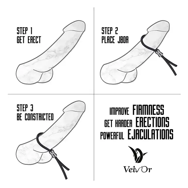 Velv`Or - Jboa 304 Adjustable Cock Ring - regulowane lasso na penisa, zwiększa erekcje