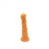 Kiotos - Goldplay Beast S. Złote elastyczne dildo z mocną przyssawką 4,5-6,5 cm średnicy 