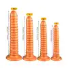 Kiotos - Goldplay Ribbed S. Prążkowane miękkie złote dildo 25 cm długości 