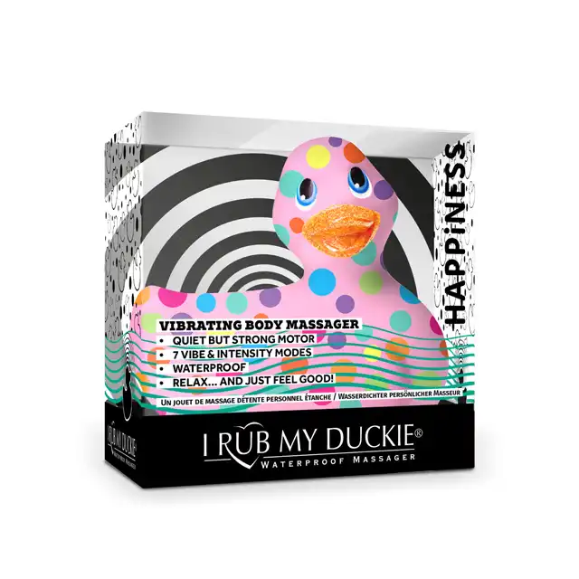 I Rub my Duckie 2.0 - Happiness Pink&amp;Multi. Najnowsza wersja kultowej kaczki do masażu ciała. 7 programów. Mega design.