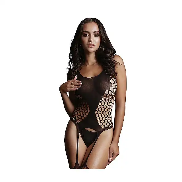 Le Desir - Fence Suspender Bodystocking - podkreślający figurę bodystocking