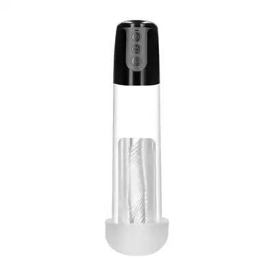 Pumped - Automatic Cyber Pump with Masturbation Sleeve - Transparent. Nowoczesna, automatyczna pompka do penisa z 3 funkcjami ssania. 