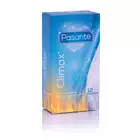 Pasante - Climax 12pc. Prążkowane prezerwatywy z efektem rozgrzewającym i z efektem chłodzącym. 12 sztuk