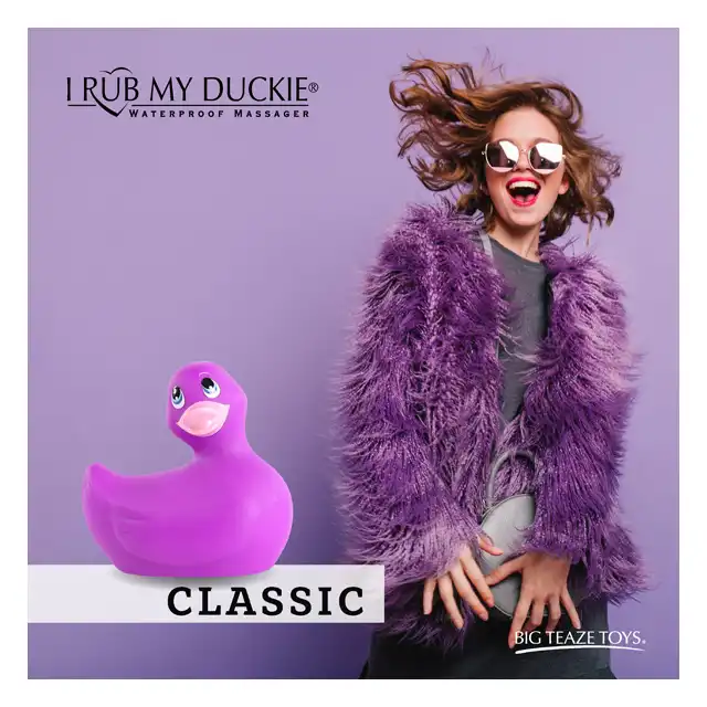 I Rub My Duckie 2.0 - Purple. Urocza wibrująca kaczuszka do masażu. 7 programów. Wibrator incognito.