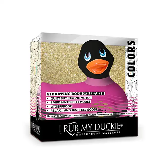 Big Teaze Toys - I Rub my Duckie 2.0 Colours Black. Cudowna dyskretna wibrująca kaczuszka w najnowszej wersji. 7 programów.