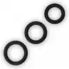 Lovetoy - Power Plus Silicone Snur Ring Set. Zestaw 3 silikonowych pierścieni na penisa w kolorze czarnym 