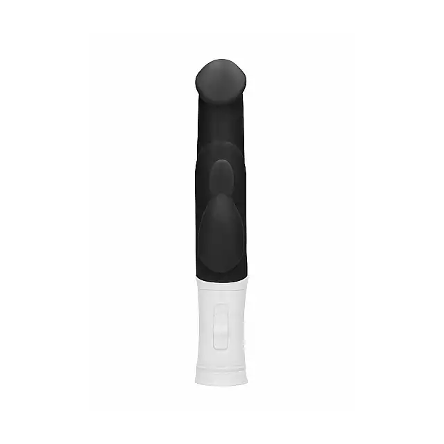 GC - Rotating Bunny Vibrator Black - wibrator z króliczkiem oraz grubszą końcówką, zapewni niesamowity orgazm! Mega sale!