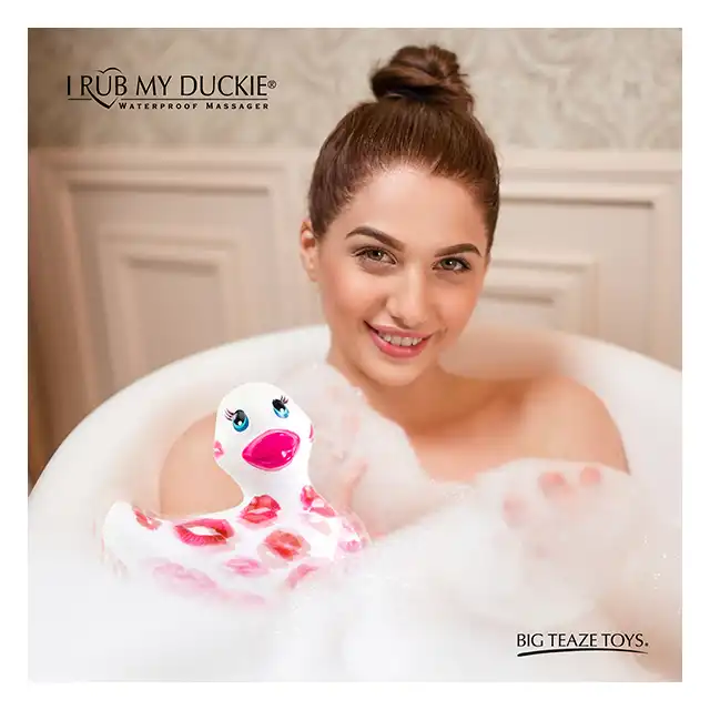 I Rub My Duckie 2.0 - Romance White &amp; Pink. Wibrator incognito w kształcie kaczuszki. 7 trybów wibracji
