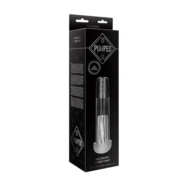 Pumped - Automatic Cyber Pump with Masturbation Sleeve - Transparent. Nowoczesna, automatyczna pompka do penisa z 3 funkcjami ssania. 