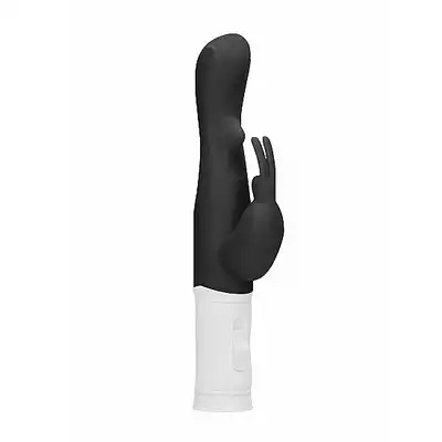 GC - Rotating Rabbit Bunny Black - czarny wibrator z króliczkiem, który zapewni ekscytujące wrażenia!