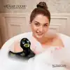 I Rub My Duckie 2.0. Wibrator w kształcie czarnej kaczuszki ze złotymi sercami. 7 trybów wibracji