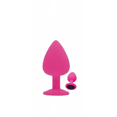 Power Escorts - Diamond King Pink S. Silikonowy korek analny z diamencikiem w podstawie. Elegancki, higieniczny i przyjazny dla początkujących