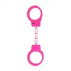 Shots Toys - Metal Handcuffs Pink. Różowe kajdanki z lekkiego metalu z 2 kluczykami 