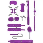 Ouch! - Intermediate Bondage Kit - Purple - wieloczęściowy zestaw do krępowania w fioletowym kolorze