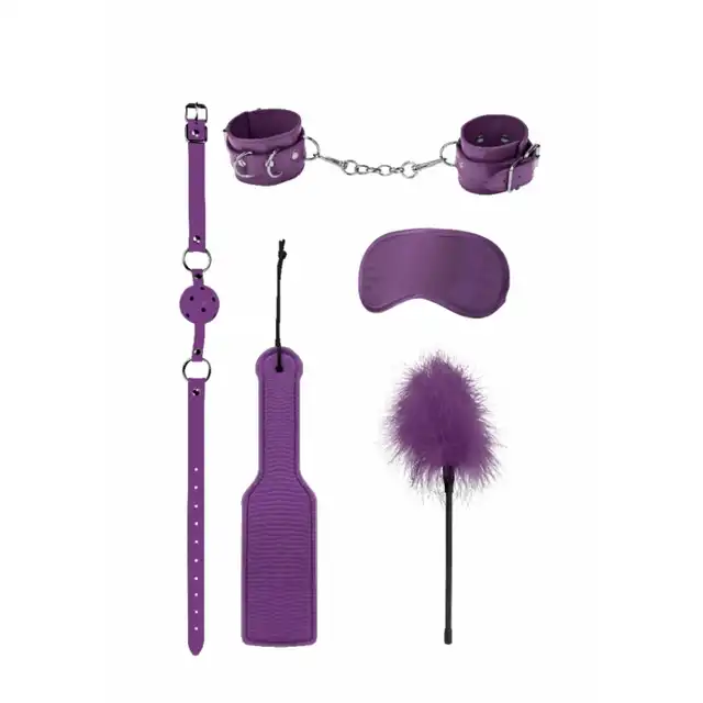 Ouch! - Introductory Bondage Kit #4 - Purple - fioletowy zestaw do zniewalania