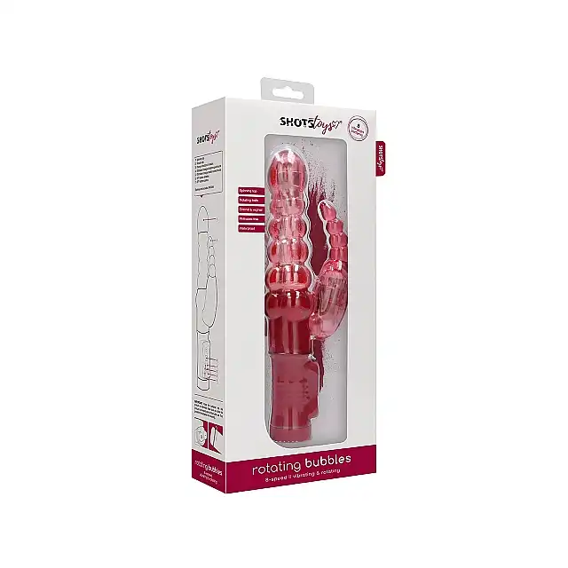 Shots Toys - Rotating Bubbles. Rotacyjny wibrator z `bąbelkami`. Stymulacja łechtaczki 
