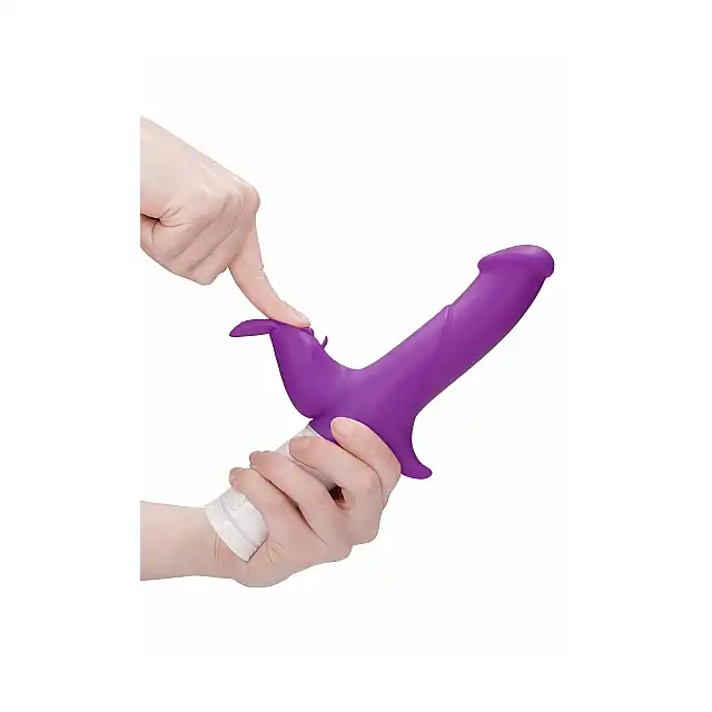 GC - Rotating Beetle Vibrator Purple. Silikonowy wibrator z 2 silniczkami, mocne doznania 