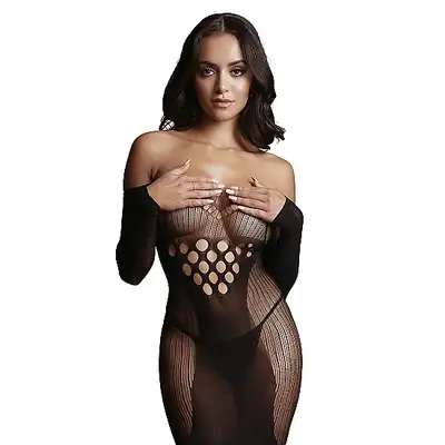 Le Desir - Long - Sleeved Net Mini Dress - ultraseksowna mini sukienka