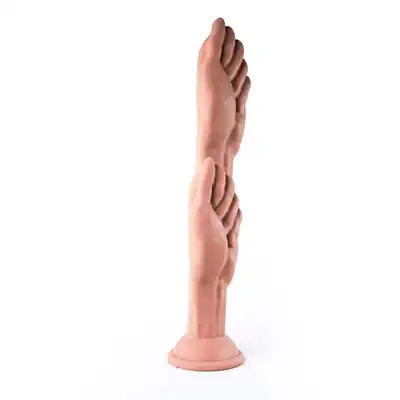Heroes - #24 Flesh. Dildo w kształcie dwóch pięści wykonane z ultramiękkiego silikonu 28 cm 
