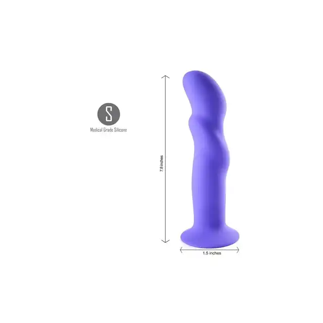 Maia Toys - Silicone Dildo Purple - fioletowe dildo o unikatowym kształcie. Mocna przyssawka