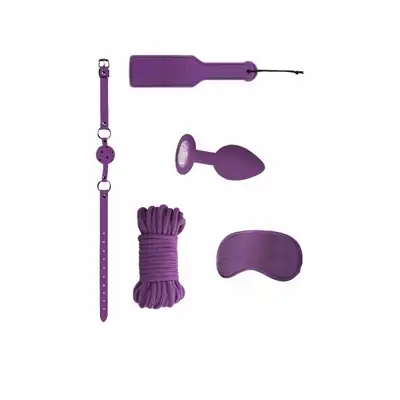 Ouch! - introductory bondage Kit #5 Purple - fioletowy zestaw do zniewalania. Ostatnia sztuka!