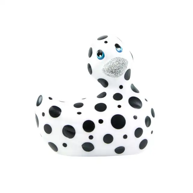 Big Teaze Toys - I Rub my Duckie 2.0 Happines BlackWhite. Cudowna dyskretna wibrująca kaczuszka do masażu. 7 programów. Wodoodporna.