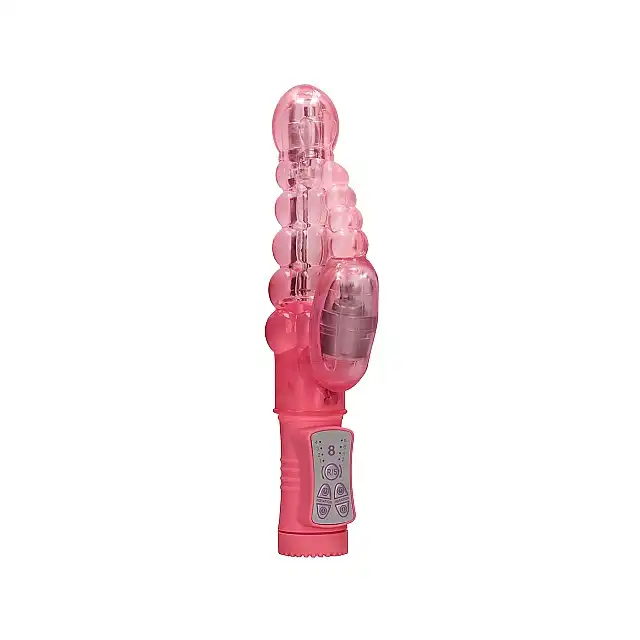 Shots Toys - Rotating Bubbles. Rotacyjny wibrator ze stymulacją łechtaczki. Teksturowany 