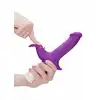 GC - Rotating Beetle Vibrator Purple. Silikonowy wibrator z 2 silniczkami, mocne doznania 