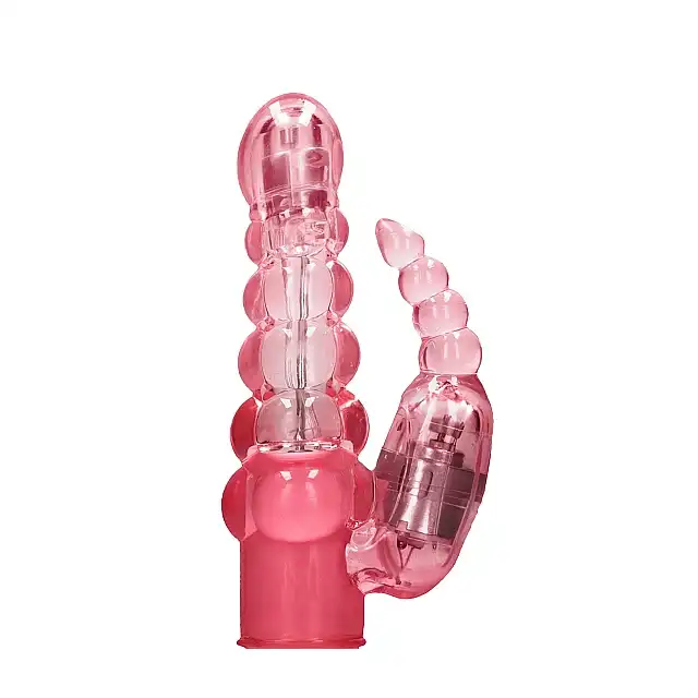 Shots Toys - Rotating Bubbles. Rotacyjny wibrator ze stymulacją łechtaczki. Teksturowany 