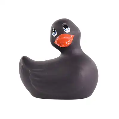 Big Teaze Toys - I Rub My Duckie 2.0 Black. Urocza wibrująca kaczuszka do masażu. 7 programów. Wibrator incognito.