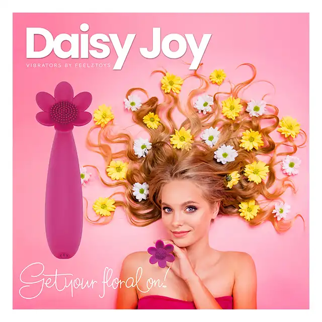 Feelztoys - Daisy Joy Pink. Wibrujący silikonowy kwiatek. 20 cichych programów. Przepiękny!
