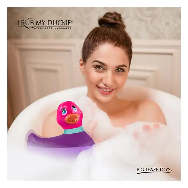 Big Teaze Toys - I Rub my Duckie 2.0 Colours Pink. Cudowna dyskretna wibrująca kaczuszka w najnowszej wersji. 7 programów.