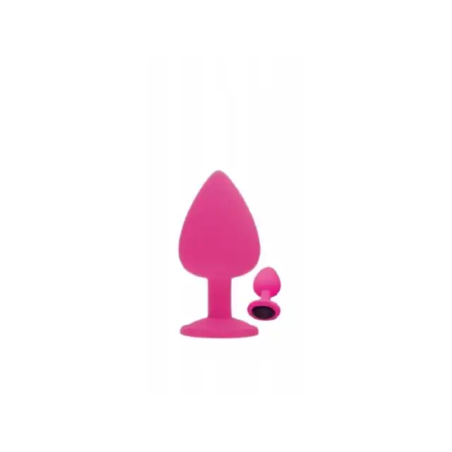 Power Escorts - Diamond King Pink S. Silikonowy korek analny z diamencikiem w podstawie. Elegancki, higieniczny i przyjazny dla początkujących