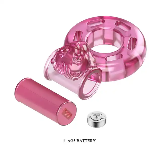 Baile - Vibrating Cock Ring Bear Pink - różowy ring na penisa z wibracjami. Zapewni trwałą erekcje