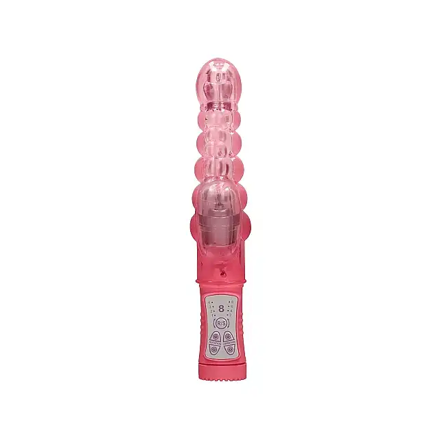 Shots Toys - Rotating Bubbles. Rotacyjny wibrator ze stymulacją łechtaczki. Teksturowany 
