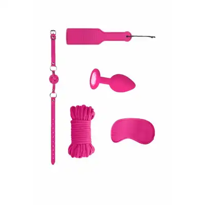 Ouch! - Introductory Bondage Kit #5 Pink - różowy zestaw do zniewolenia. Mega sale! Ostatnia sztuka!