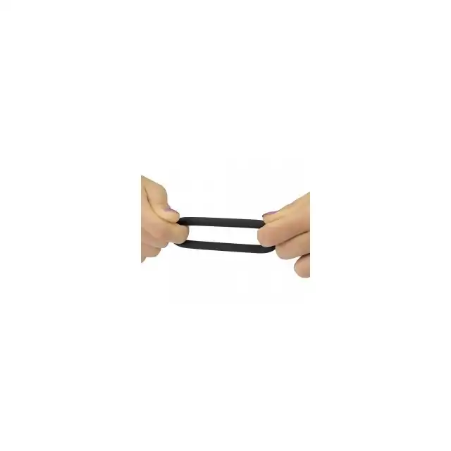 Lovetoy - Power Plus Silicone Snur Ring Set. Zestaw 3 silikonowych pierścieni na penisa w kolorze czarnym 