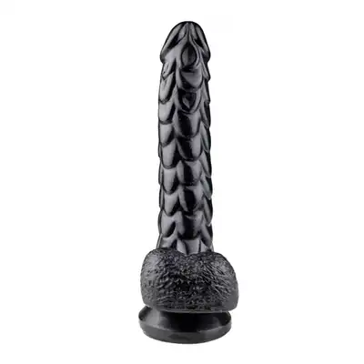 Kiotos - Monstar Echo. Dildo w kształcie penisa potwora morskiego z teksturą łusek. 24,5 cm długości